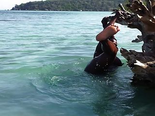 Yo en la playa